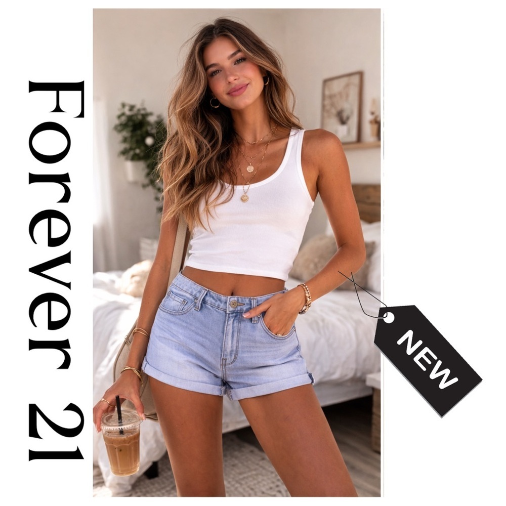 Forever 21 Light Blue Denim Shorts
